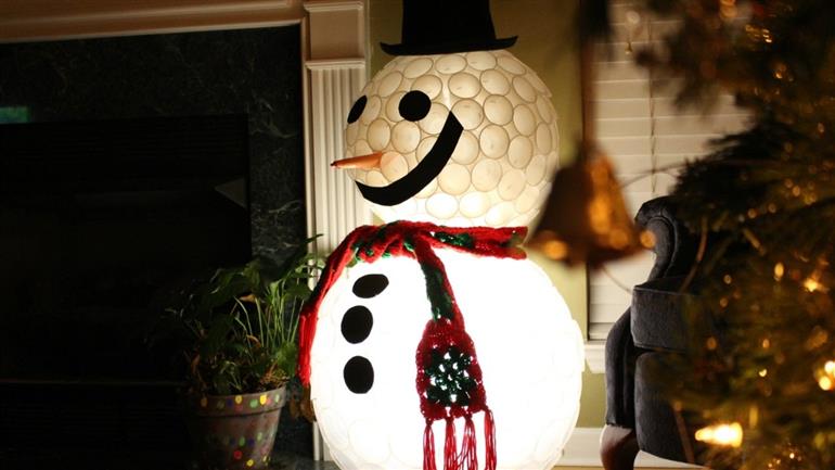 boneco de neve decorado