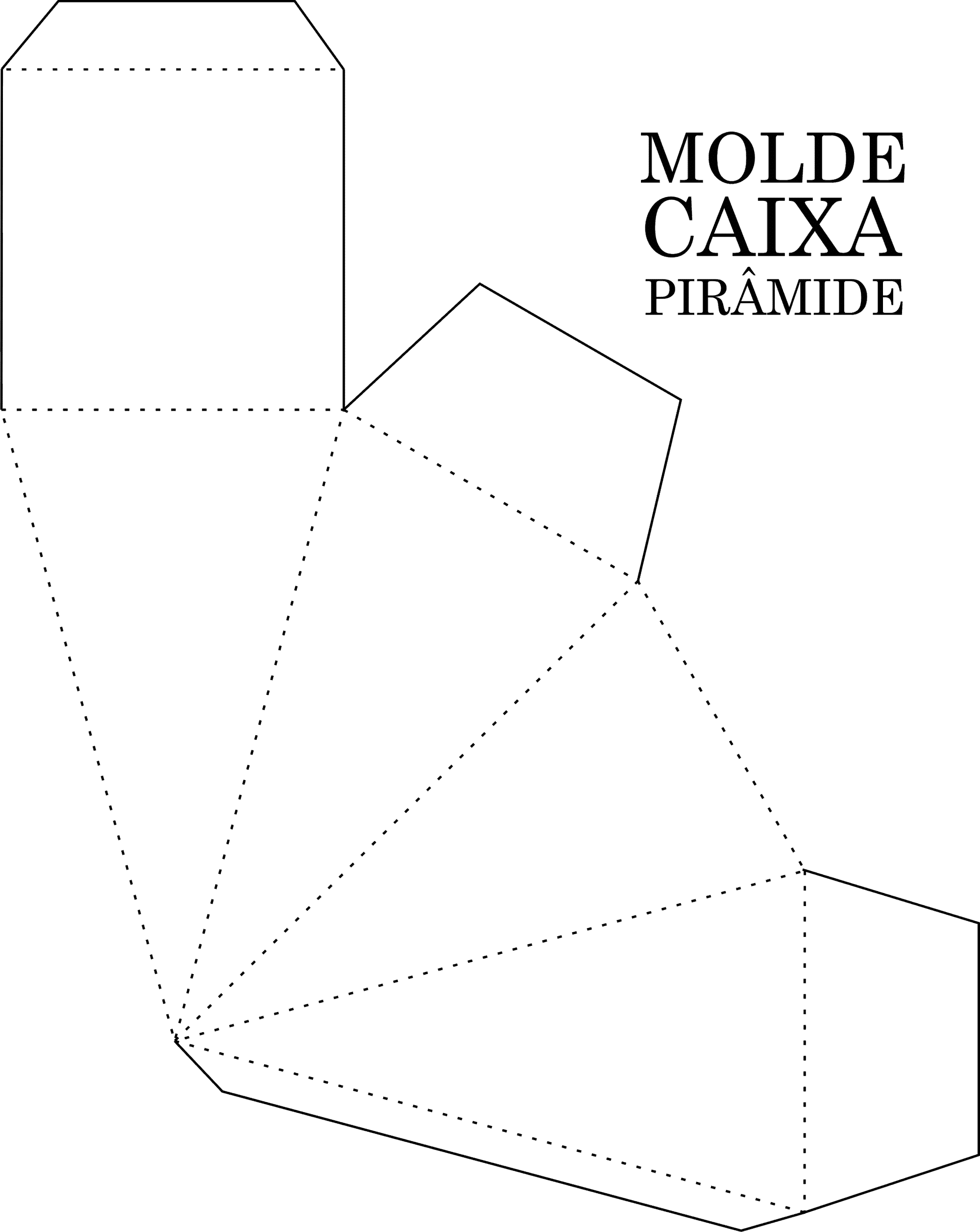 Molde Caixa Pirâmide em PNG