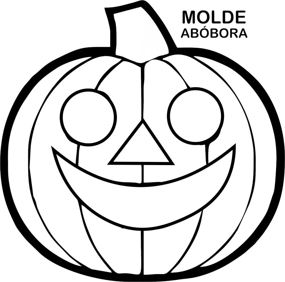 molde abóbora halloween feltro