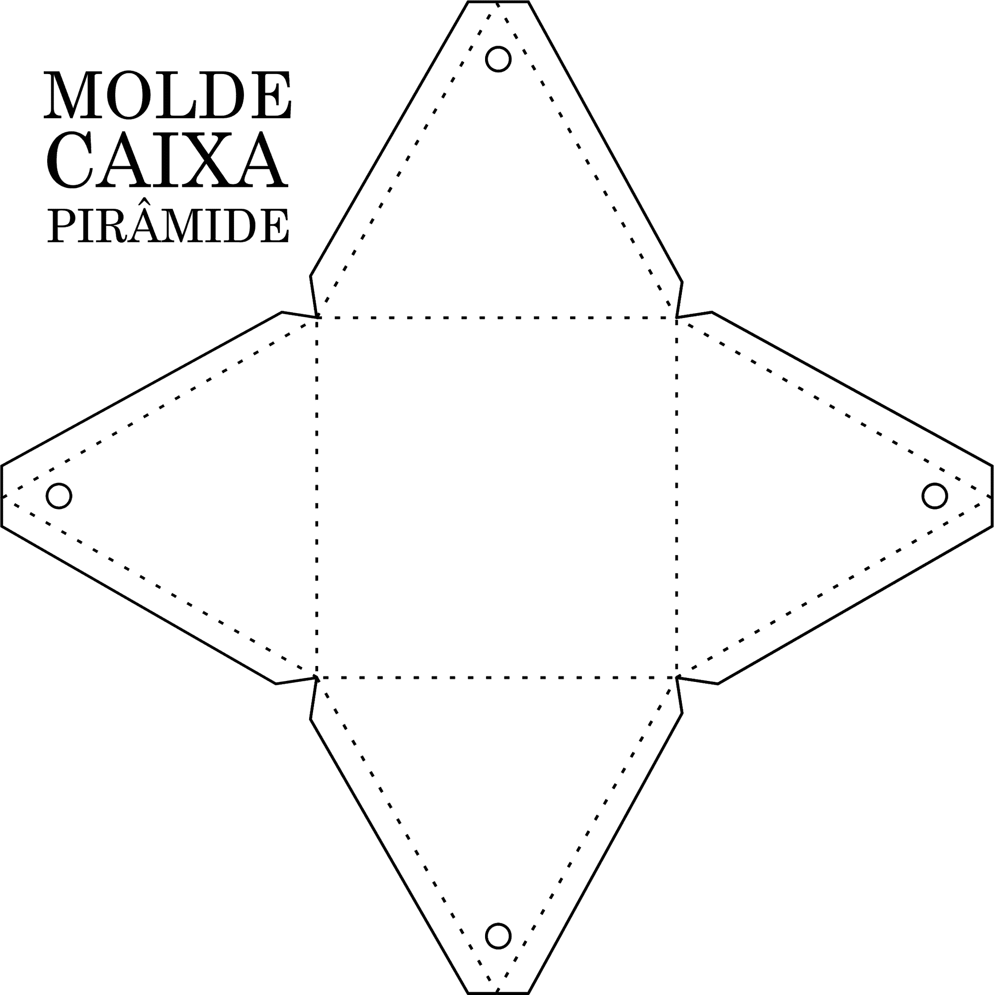 molde Mini caixa pirâmide