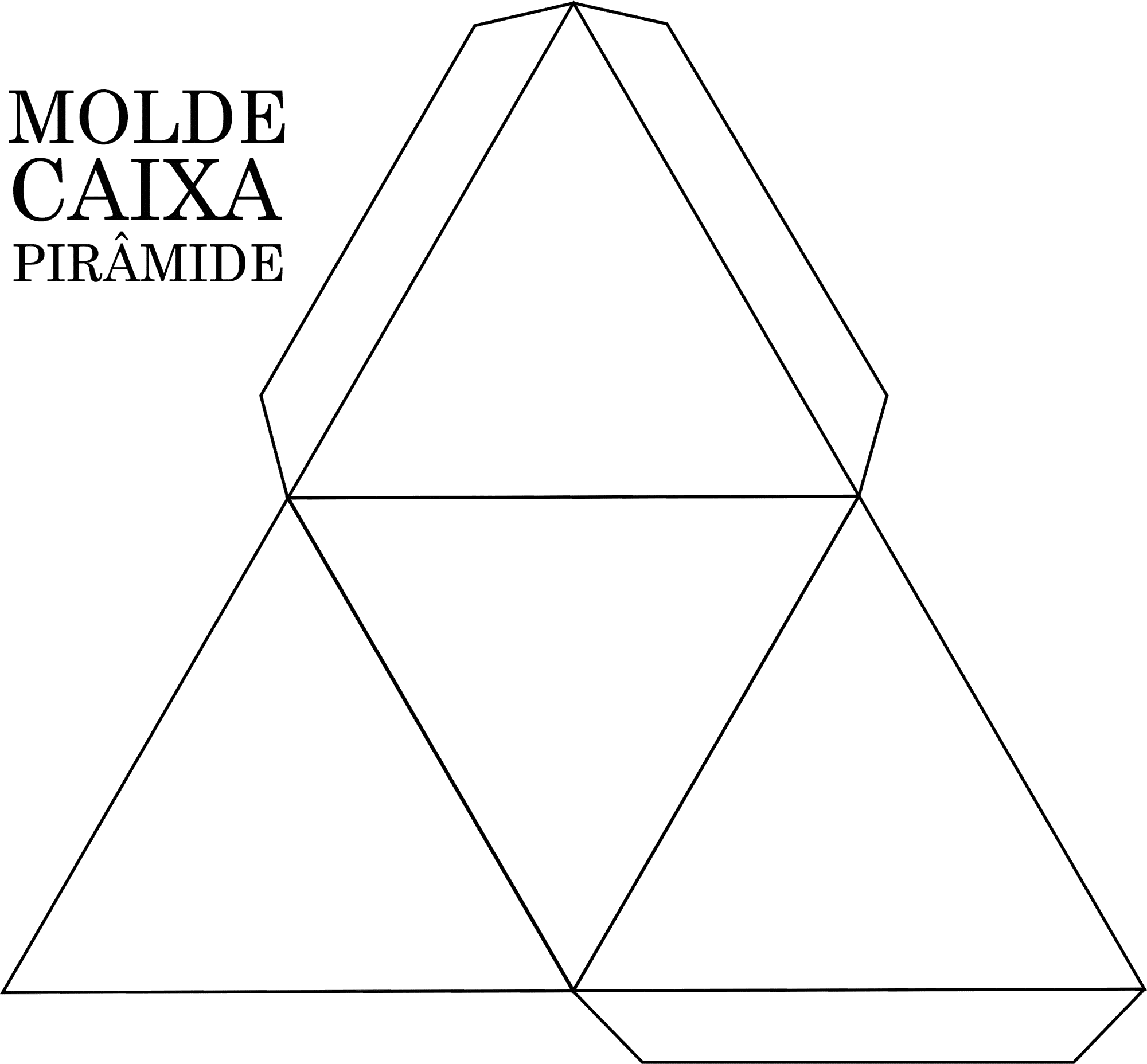 Molde Caixa Pirâmide para imprimir