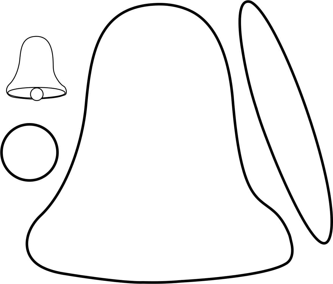 Sino de Natal: moldes, desenhos para colorir e ideias para decorar - Artesanato Passo a Passo! Sino de Natal: moldes, desenhos para colorir e ideias para decorar - Artesanato Passo a Passo!
