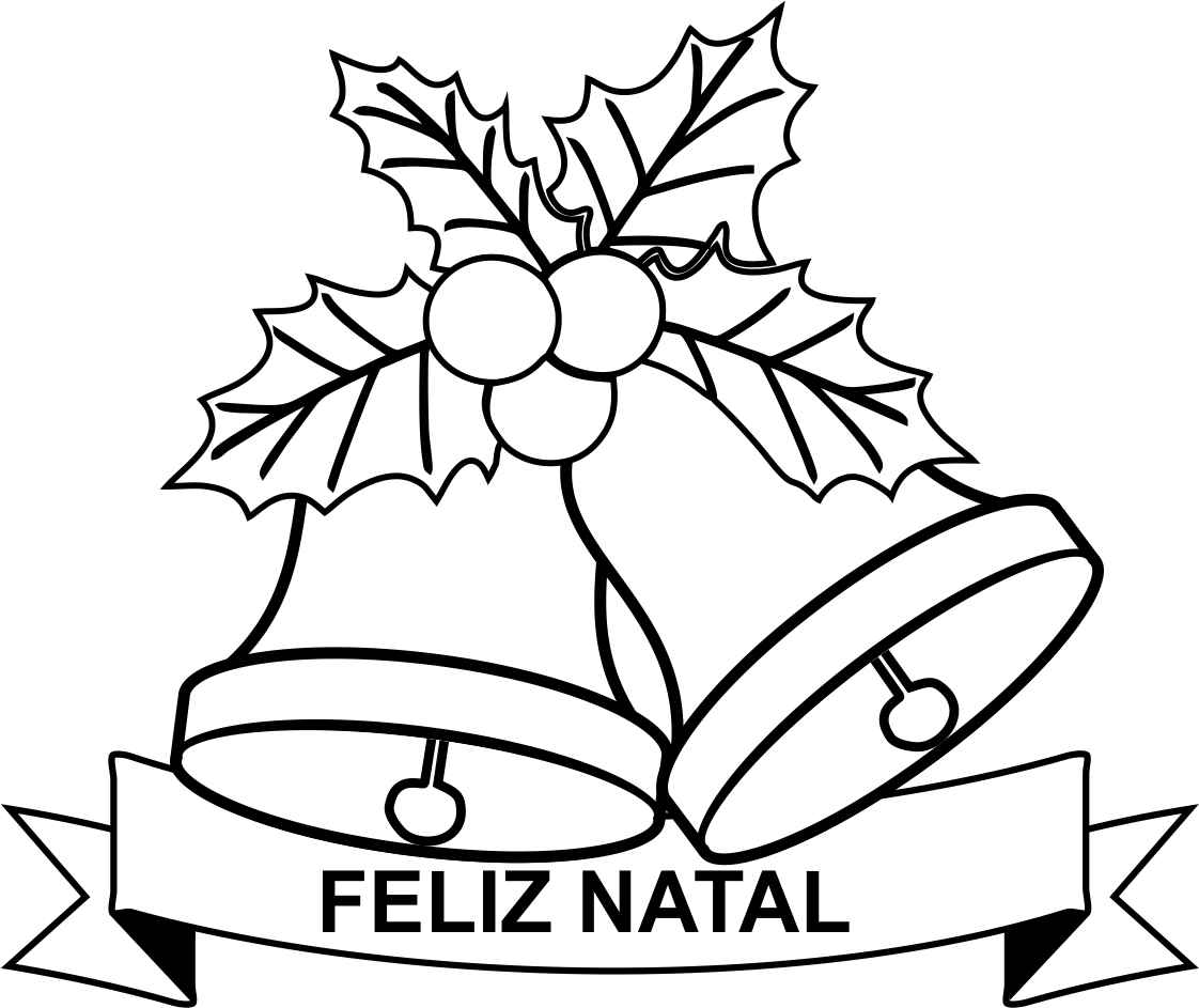 desenho de sino de natal grande