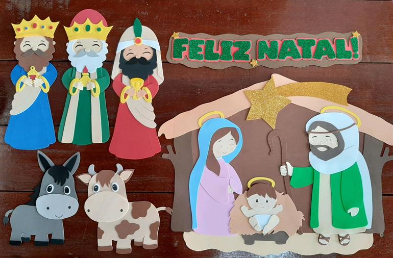 Painel de Natal presépio 