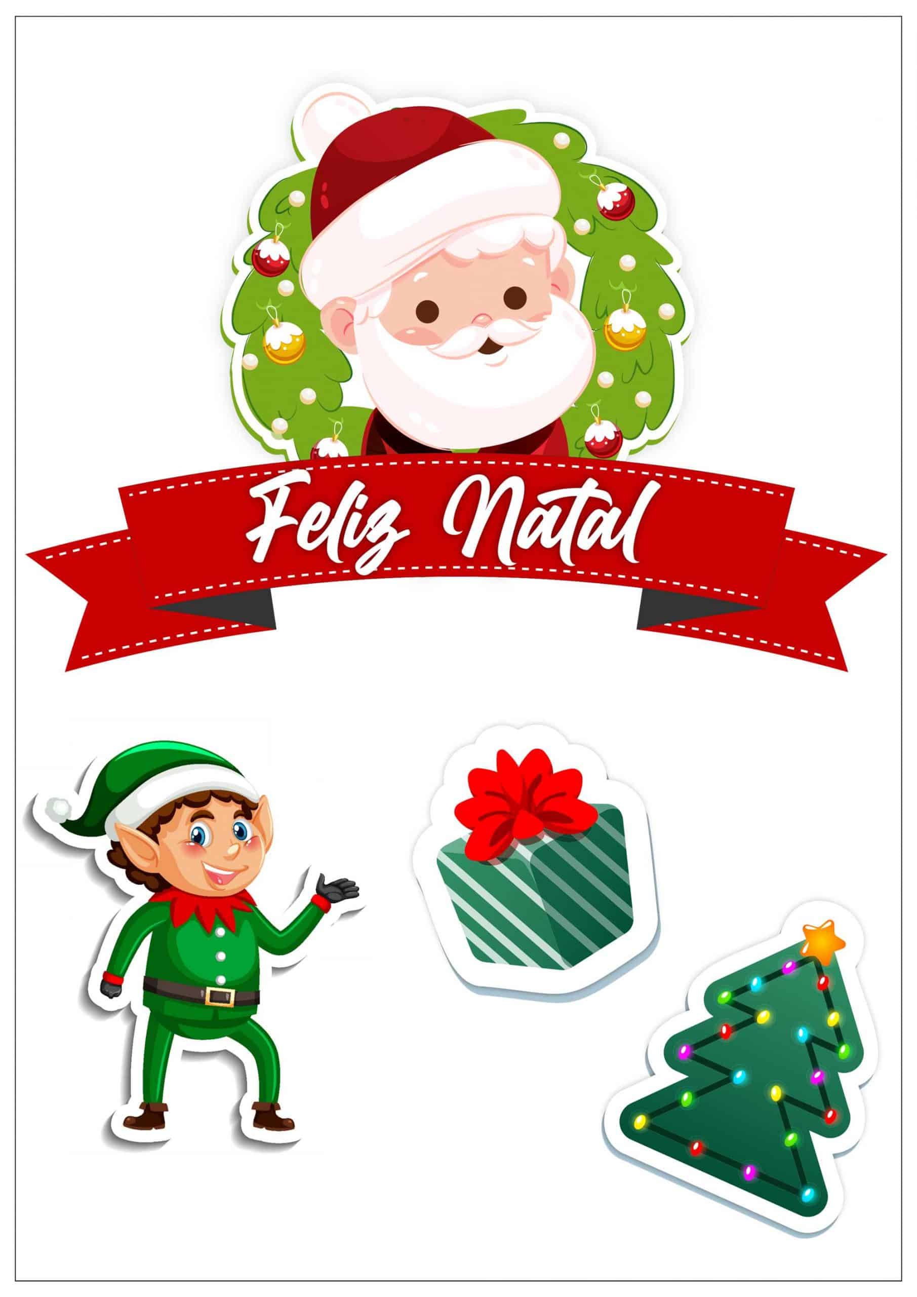 Topo de Bolo Natalino: moldes, modelos para imprimir e decorar - Artesanato Passo a Passo! Topo de Bolo Natalino: moldes, modelos para imprimir e decorar - Artesanato Passo a Passo!