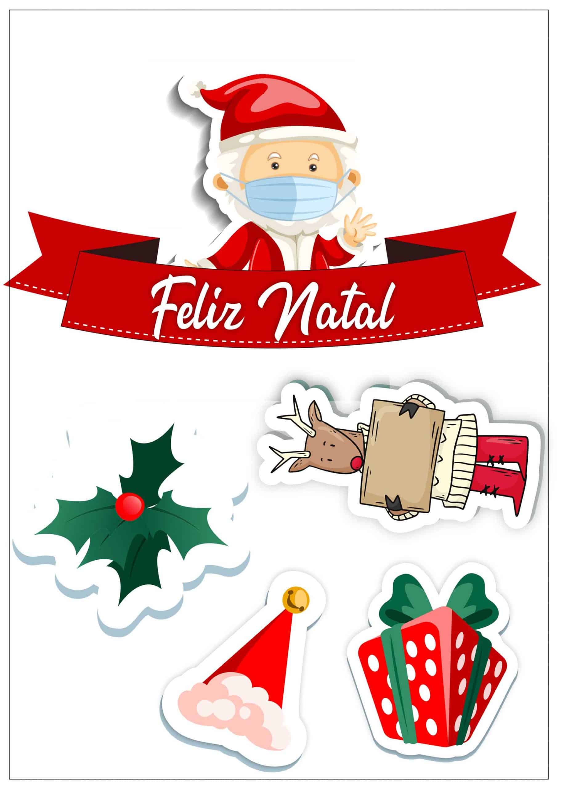 Topo de Bolo Natalino: moldes, modelos para imprimir e decorar - Artesanato Passo a Passo! Topo de Bolo Natalino: moldes, modelos para imprimir e decorar - Artesanato Passo a Passo!
