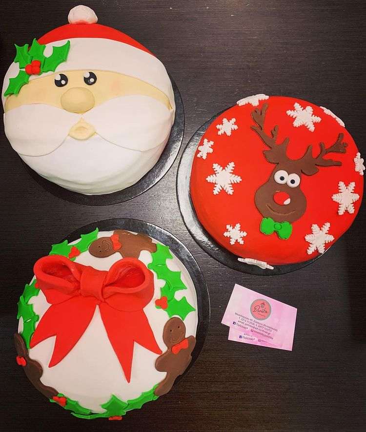 Bolo de Natal enfeitado