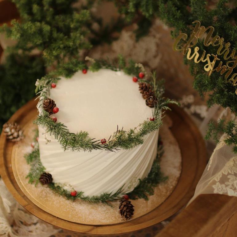 bolo de Natal branco