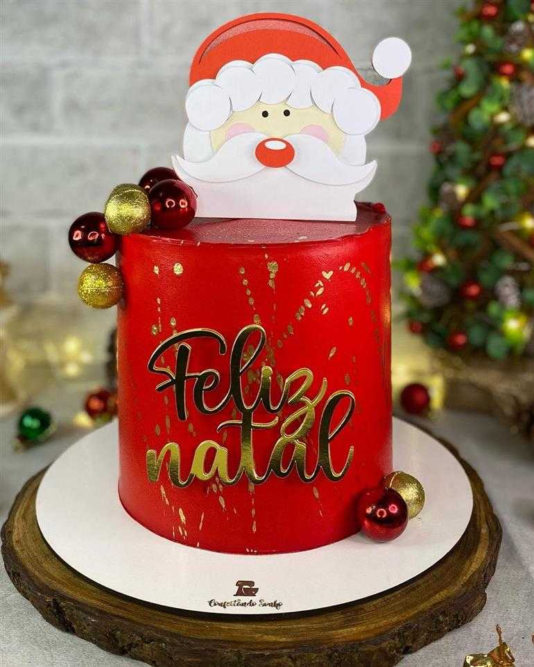 bolo de Natal vermelho