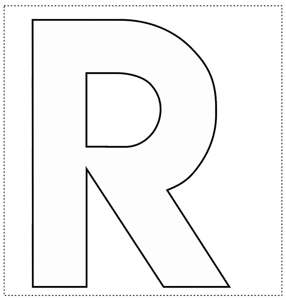 molde da letra r 