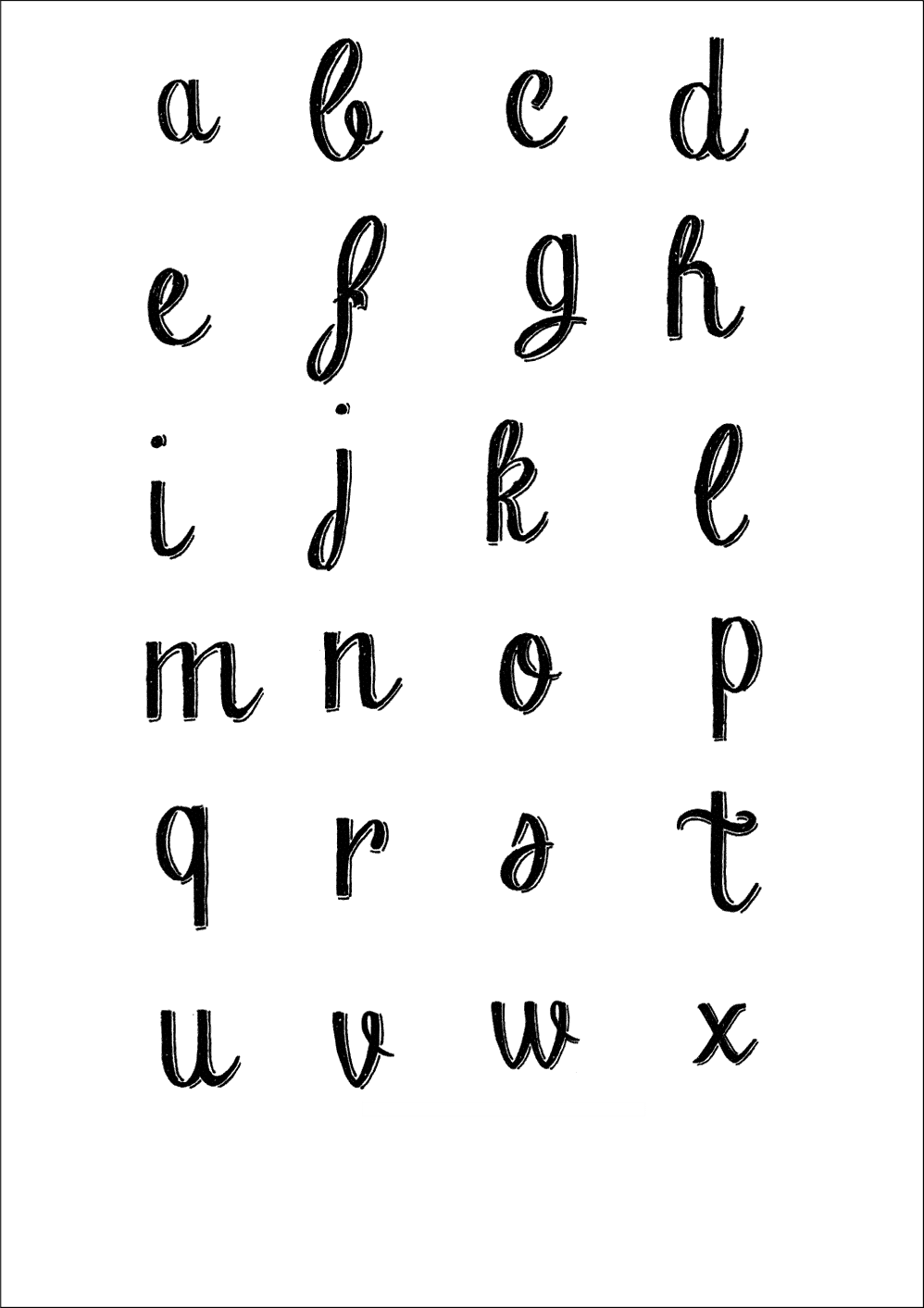 Alfabeto lettering para imprimir 