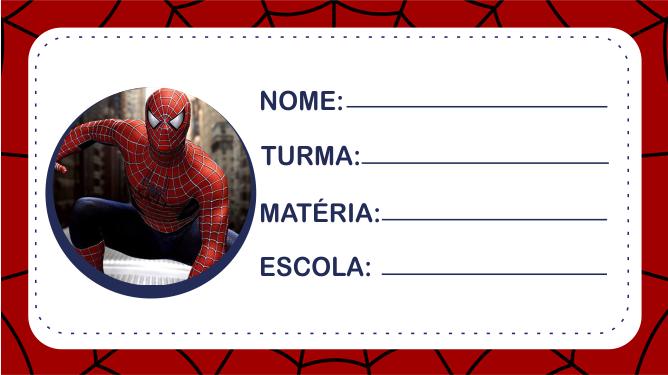 etiquetas escolares para imprimir homem aranha