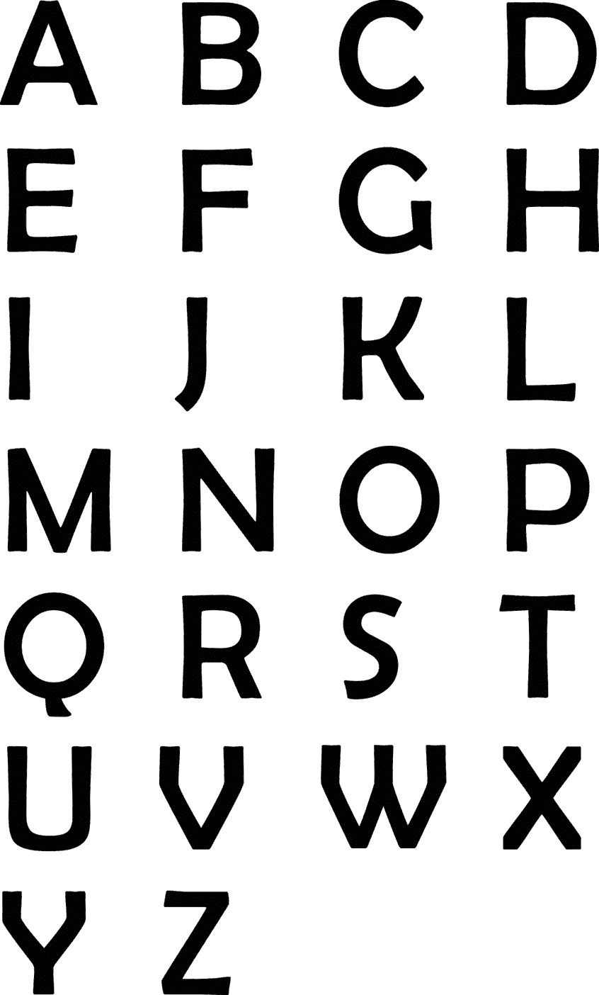 letra de forma bonita maiuscula