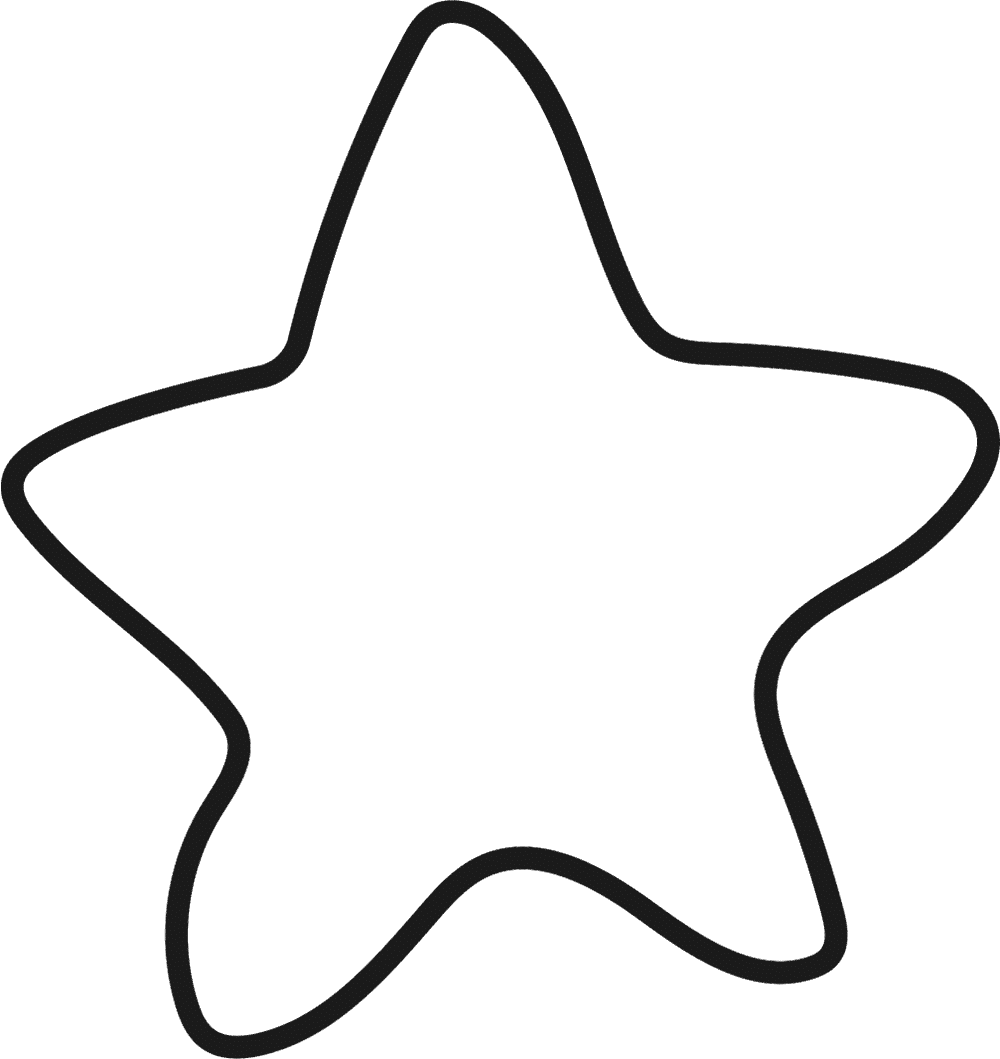 estrela para colorir e recortar
