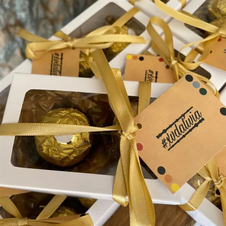 Caixinhas com Ferrero Rocher 