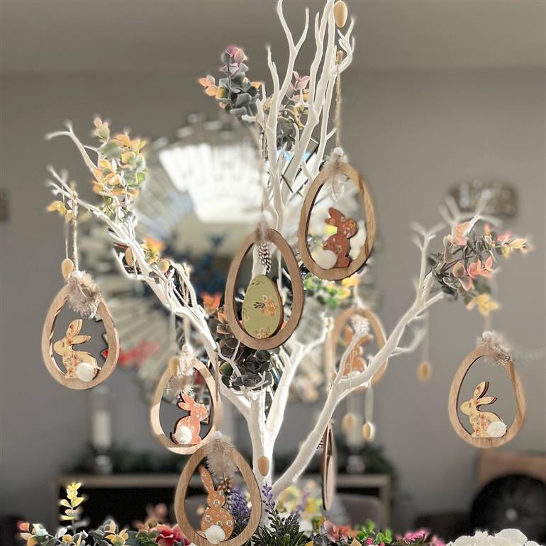 Árvore de Páscoa decorada