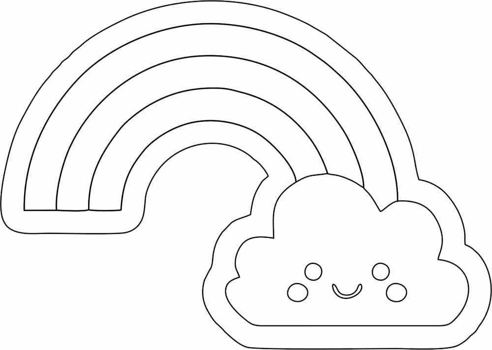 Arco íris com nuvem