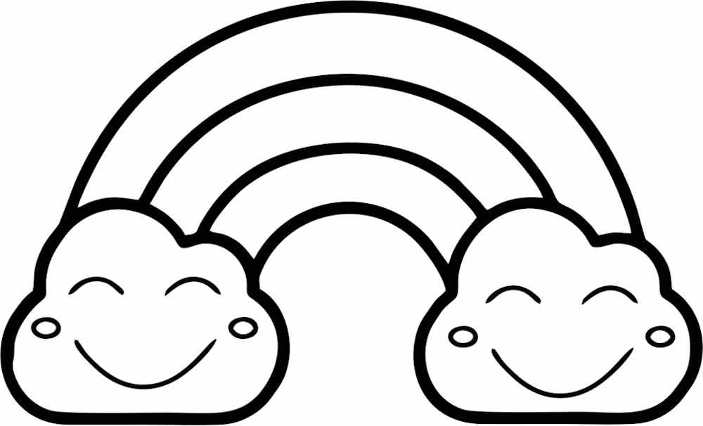 arco íris para colorir grande