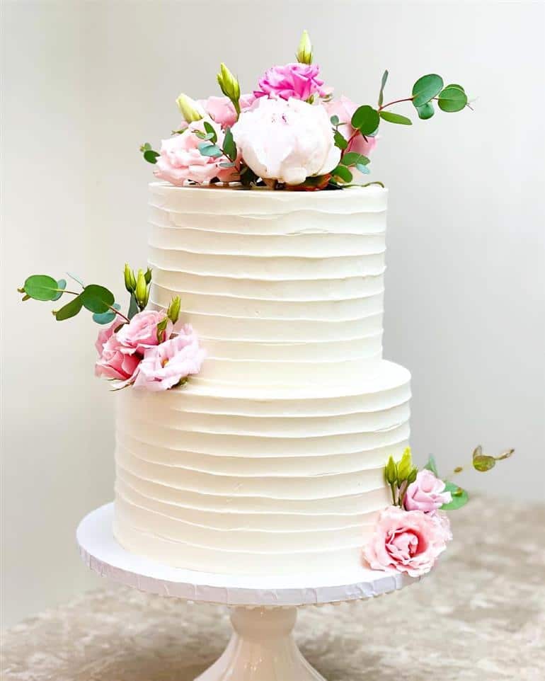 bolo de casamento branco