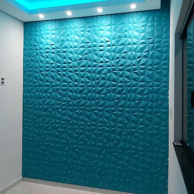 paredes de gesso 3D pintadas 