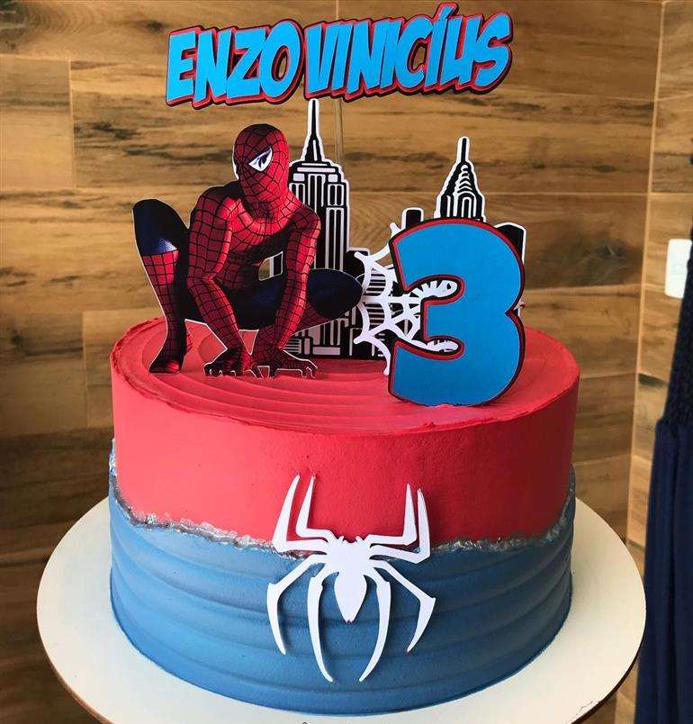 bolo de aniversário infantil homem aranha
