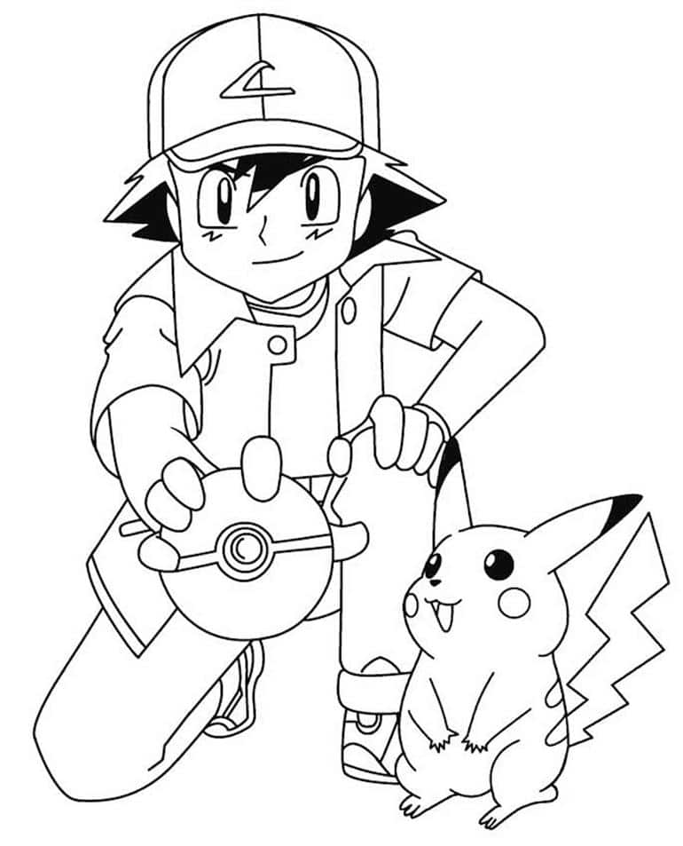 Como desenhar Ash e Pikachu (Pokémon) passo a passo 