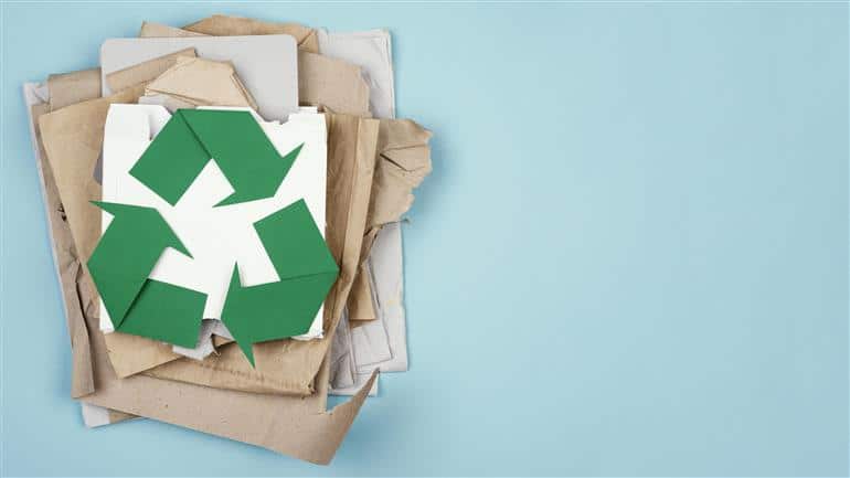 tipos de papéis recicláveis