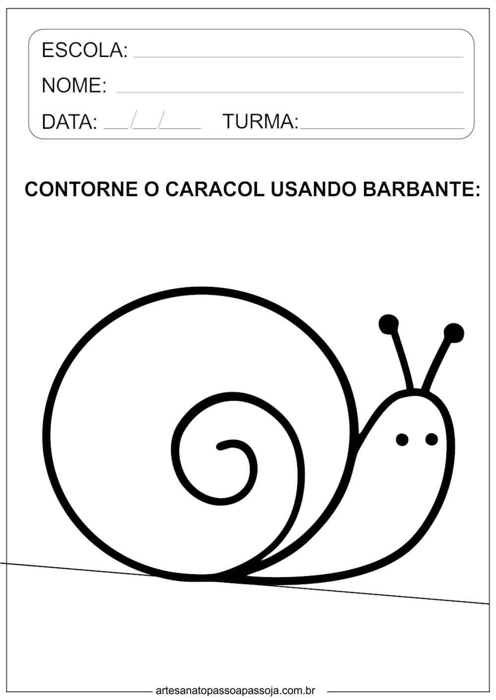 caracol para pintar 