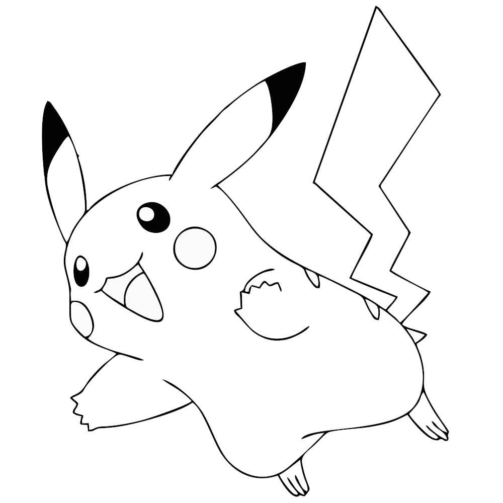 desenho pikachu para colorir