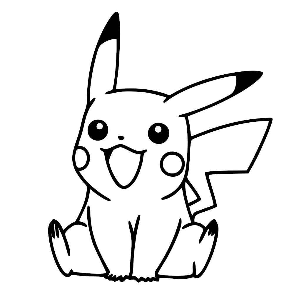 imagem pikachu para colorir