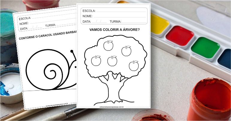 Atividades para pintura com tinta guache - Tempojunto