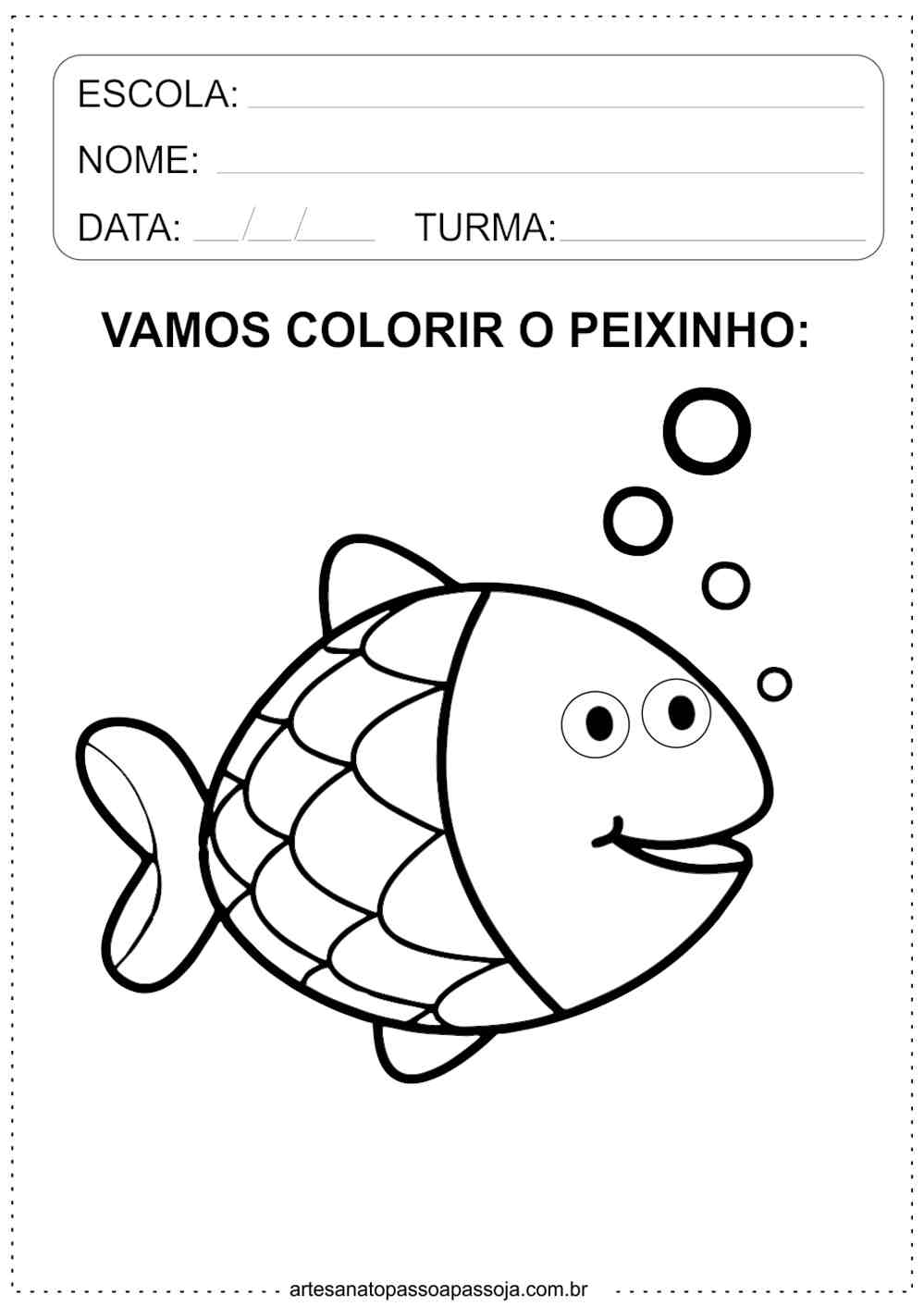 peixe para pintar