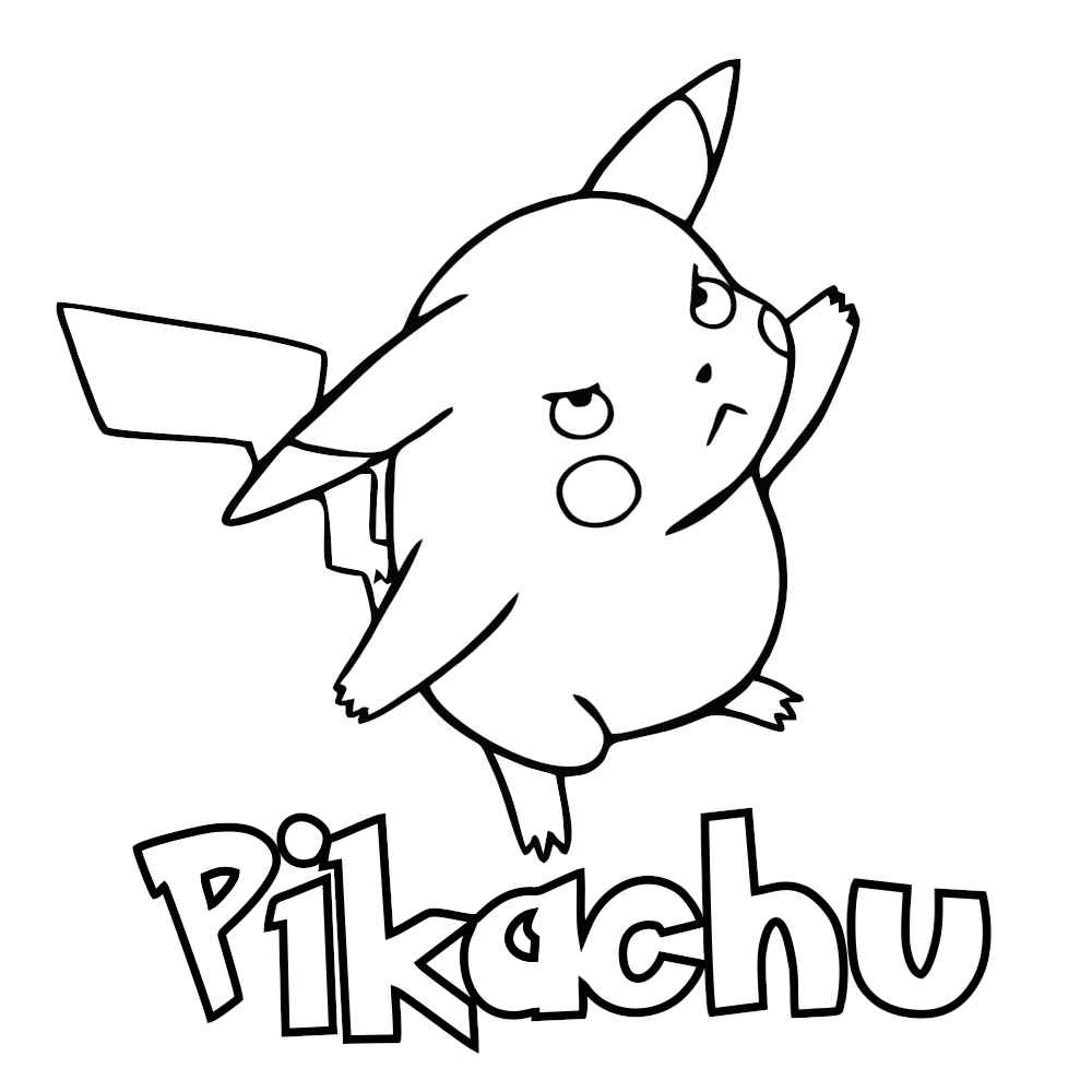 desenho do pikachu para imprimir