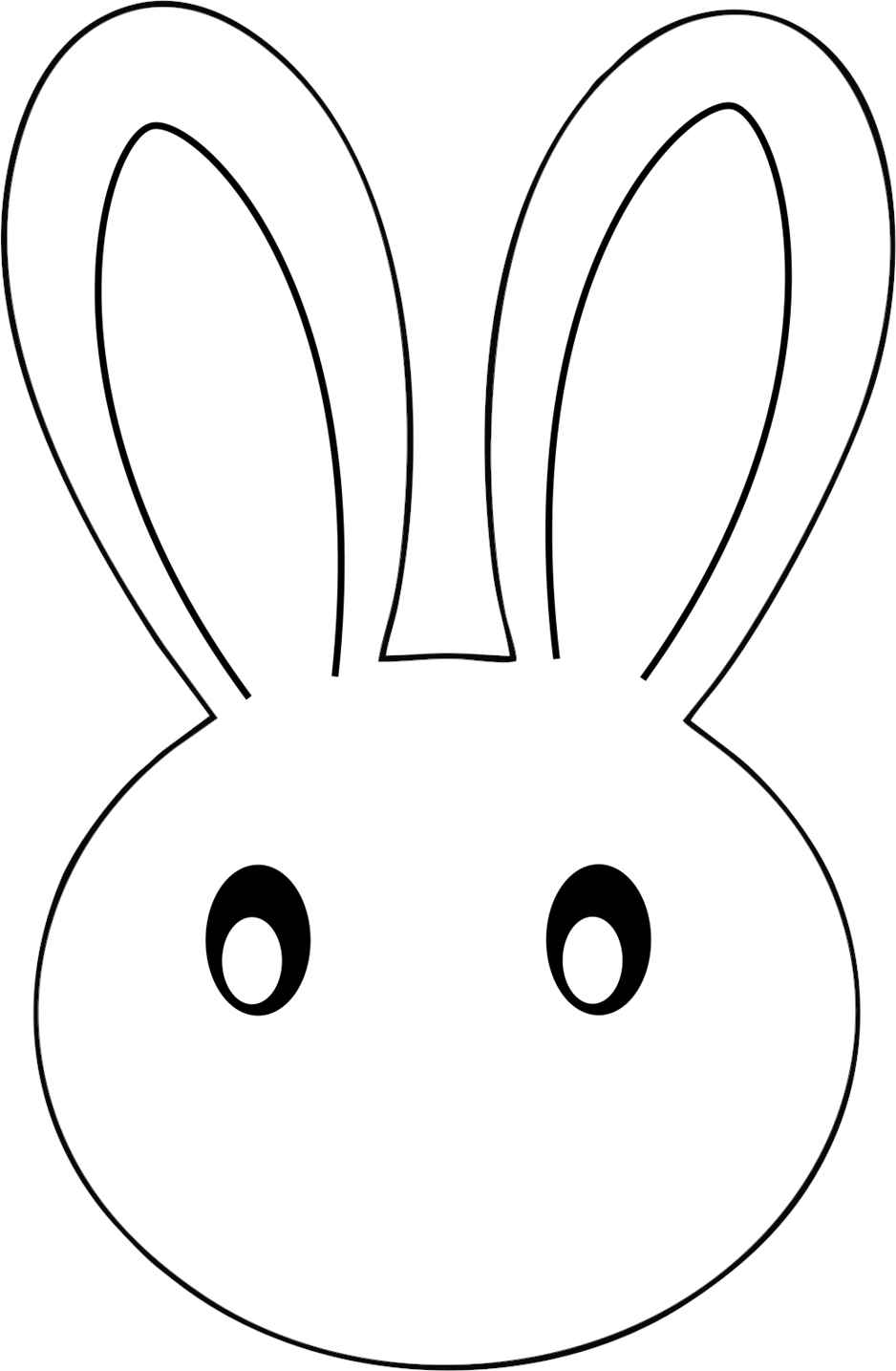 Rosto do coelho da Páscoa para colorir