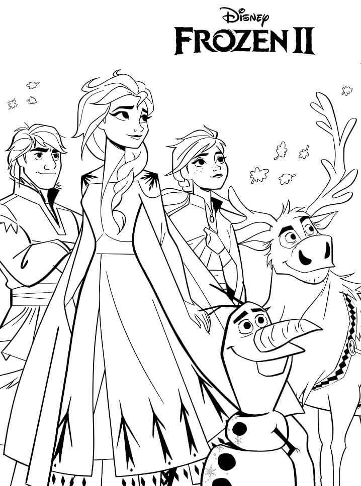 Frozen 2 para colorir 