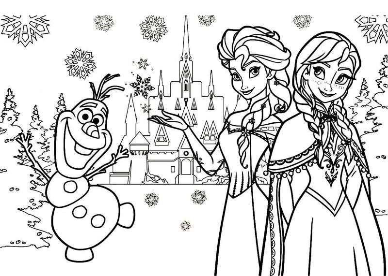 Desenhos de Frozen para Imprimir e Colorir