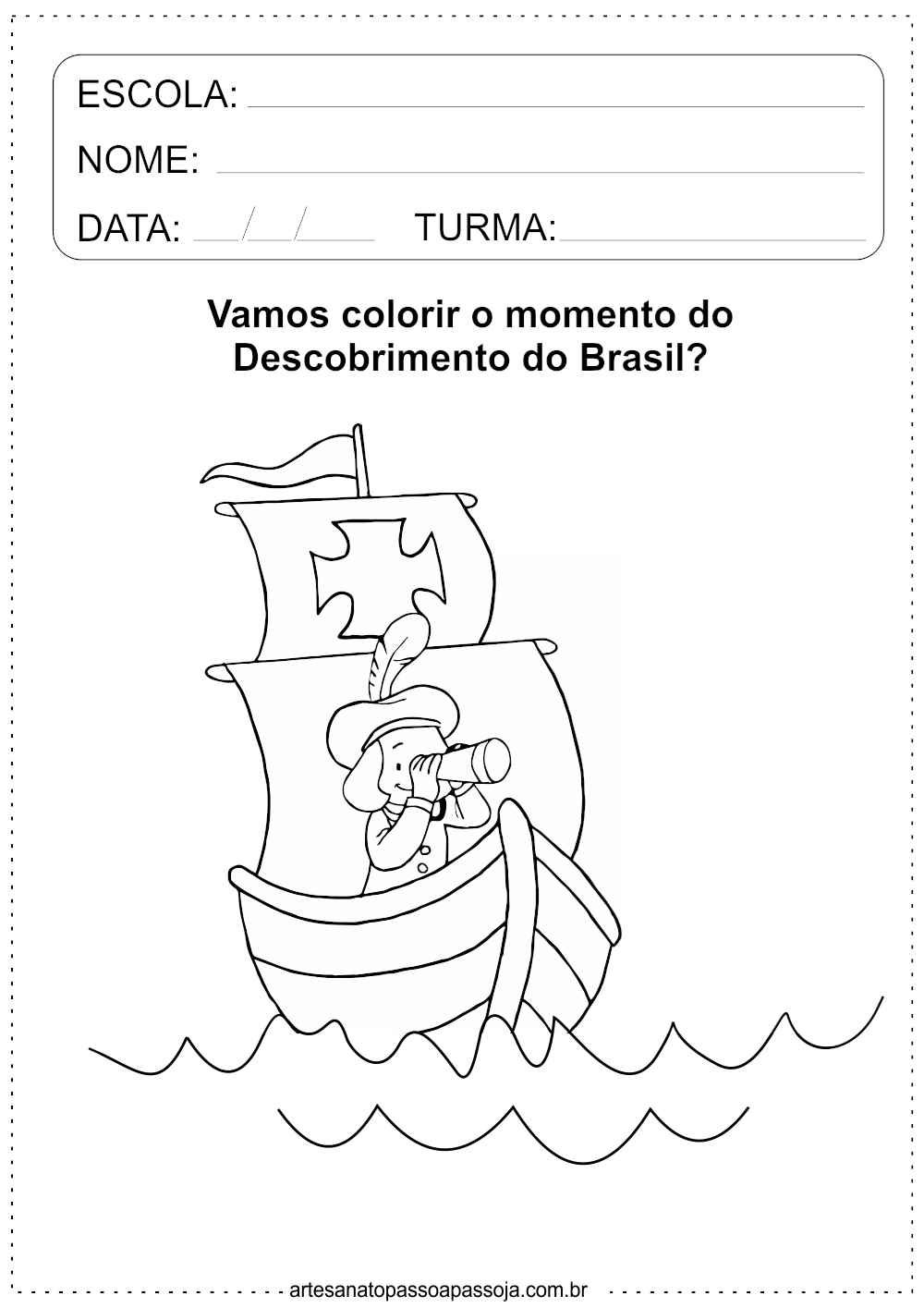 8 Atividades sobre Descobrimento do Brasil para educação infantil ...