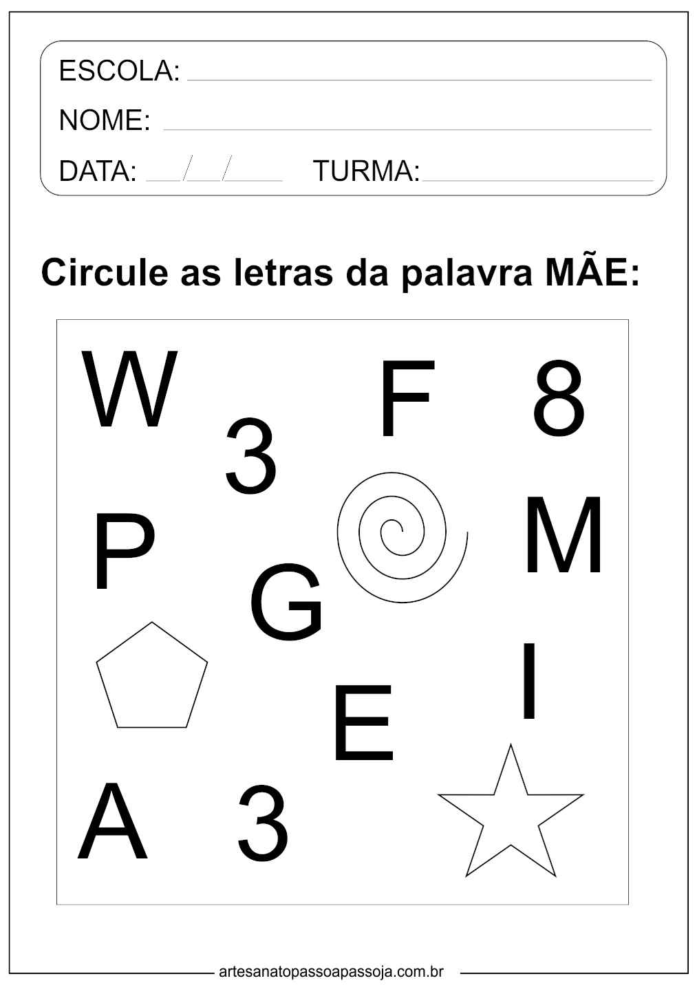 Atividades Lúdicas para o Dia das Mães