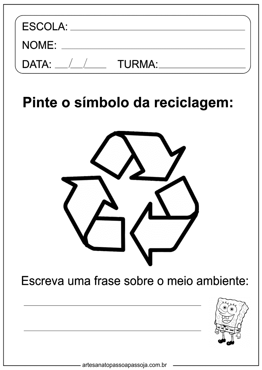 atividades reciclagem para educação infantil