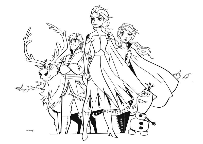 Personagens da Frozen para colorir