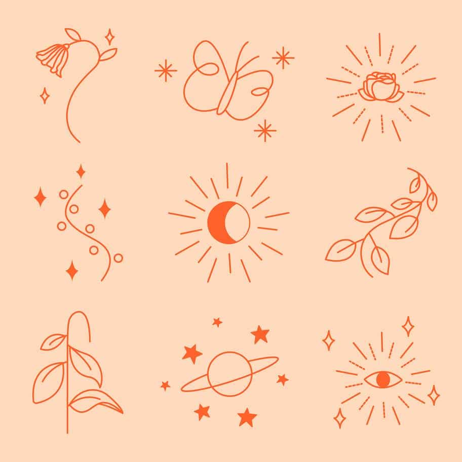 Desenhos aleatórios para copiar