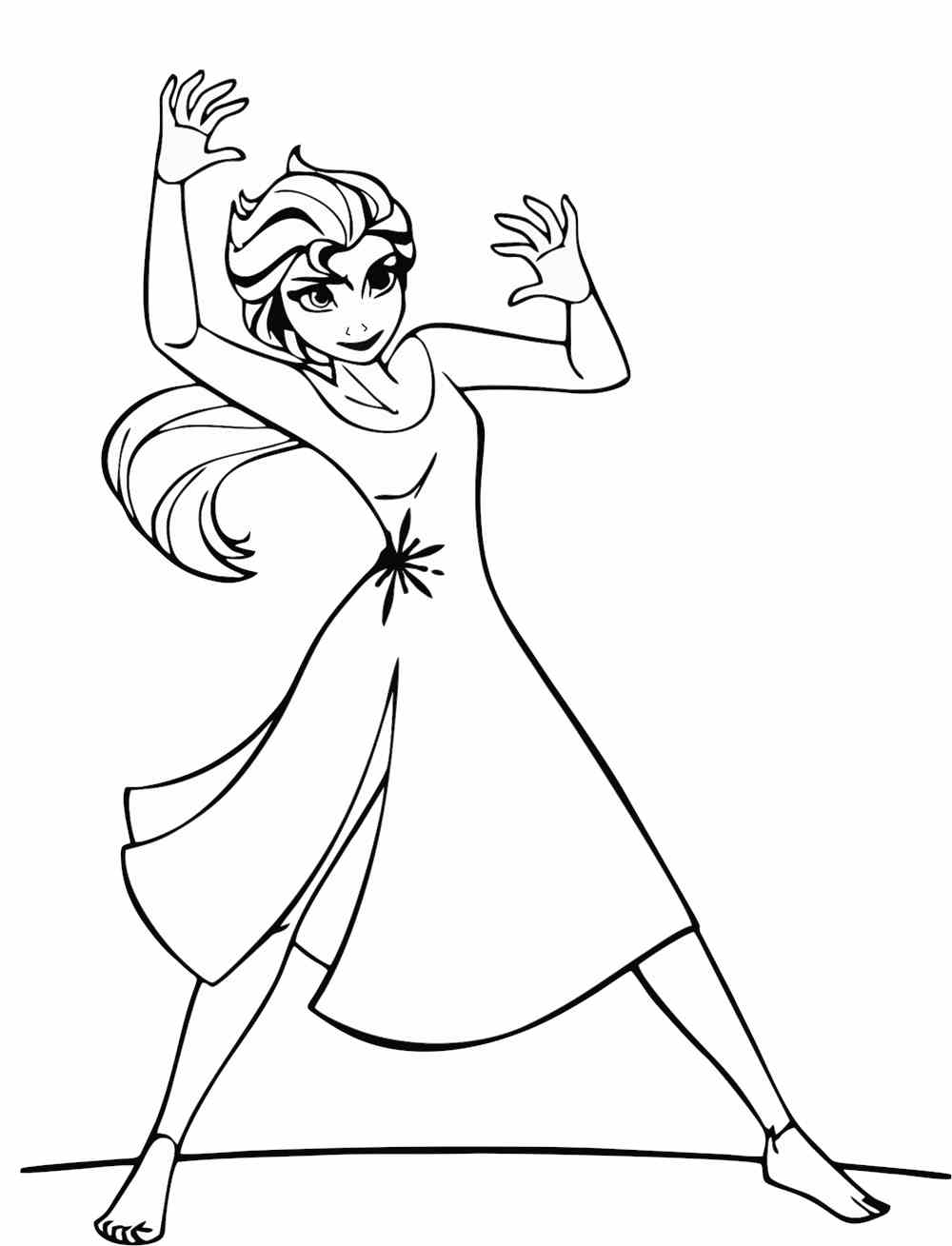 elsa frozen para colorir