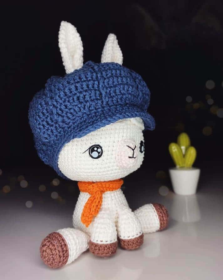 Lhama amigurumi fofa