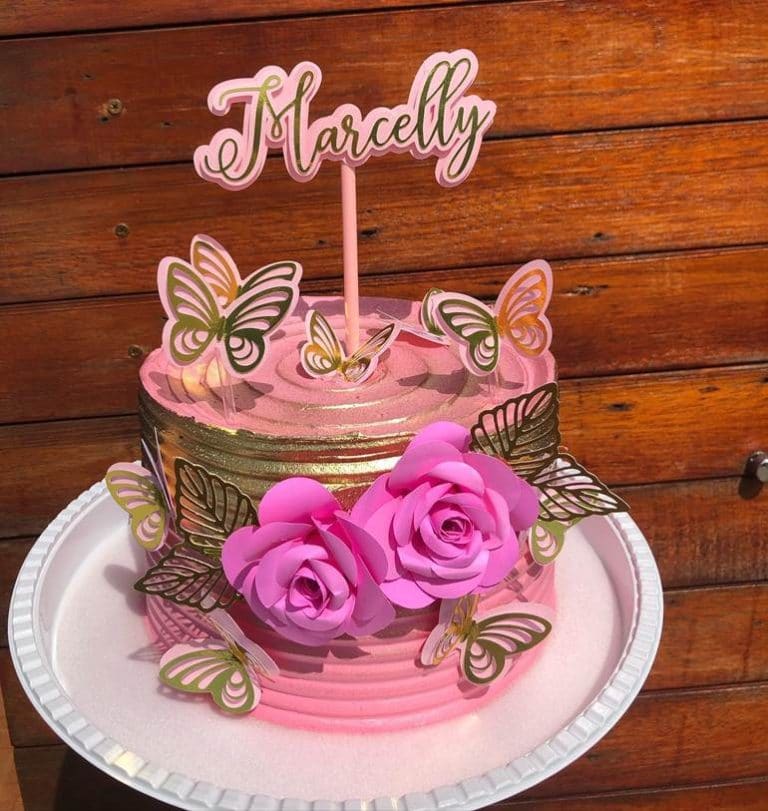 Bolo Rosa: modelos encantadores com cores e combinações variadas ...