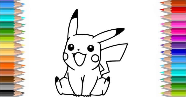 pikacchu para colorir e imprimir