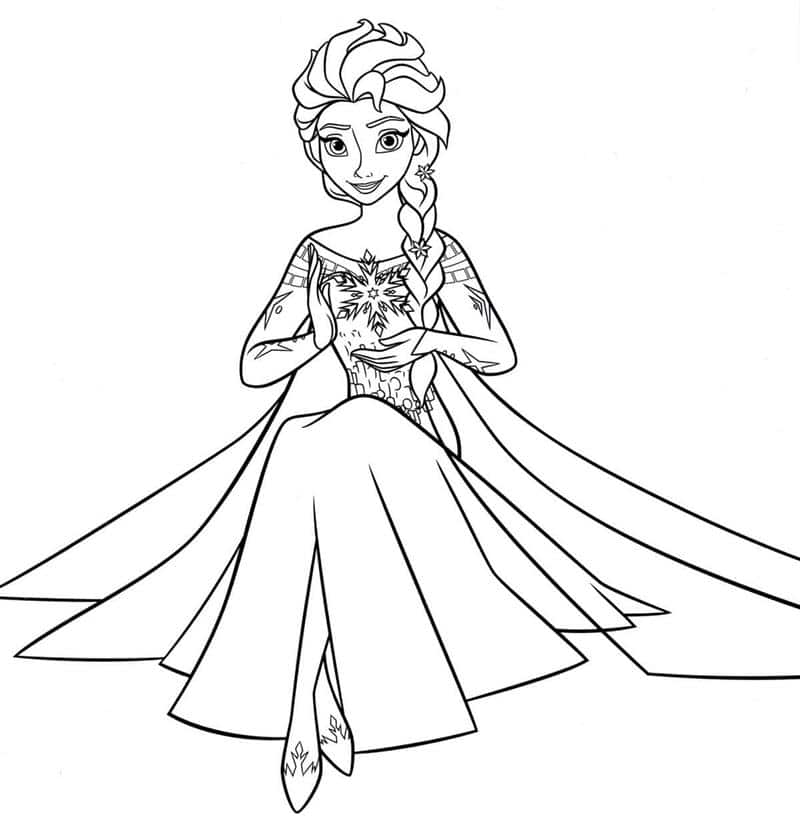 Elsa Frozen para colorir 