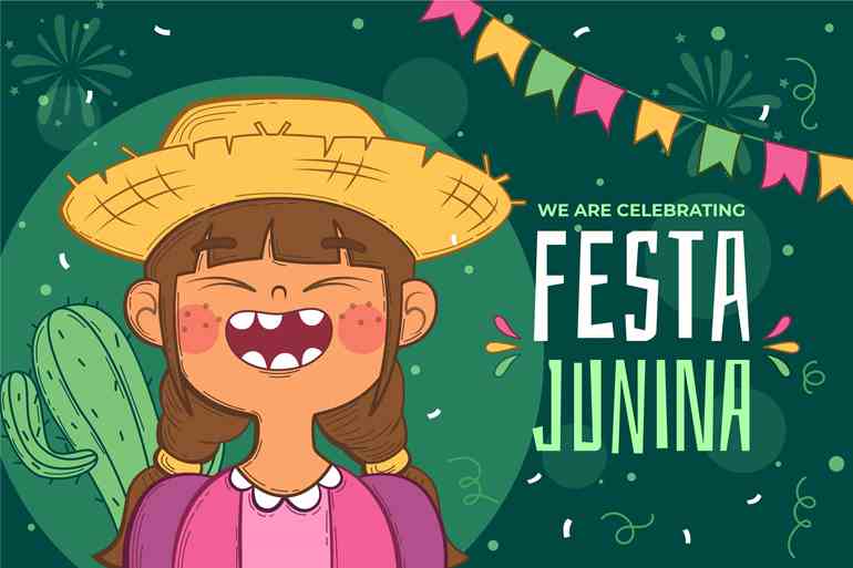 convite festa junina para editar caipira