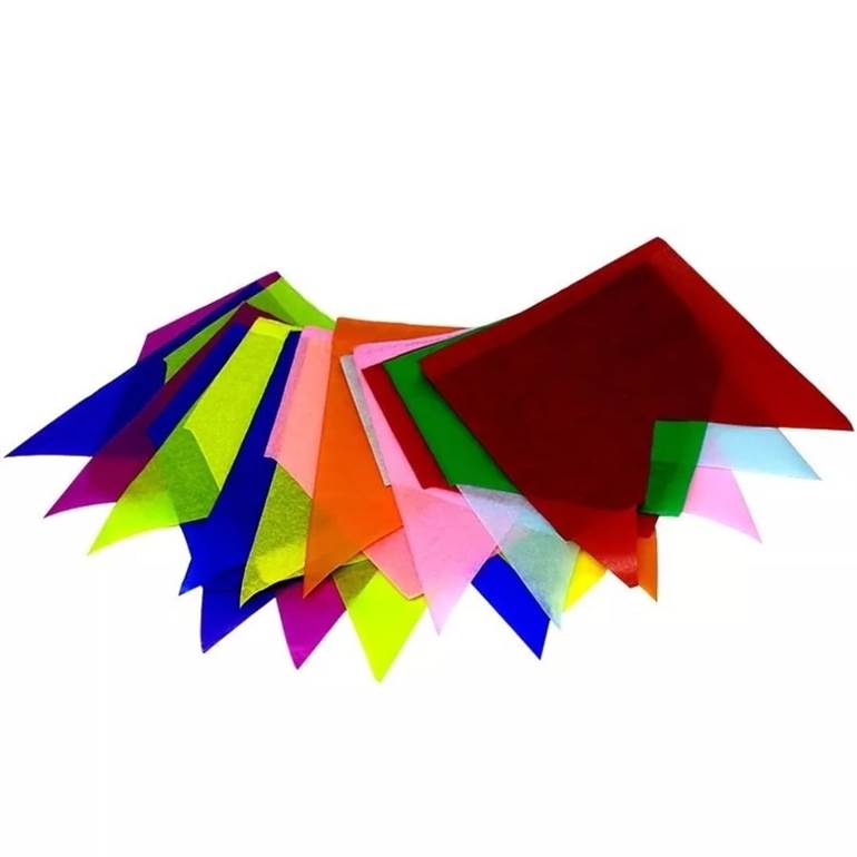 Bandeiras de seda coloridas