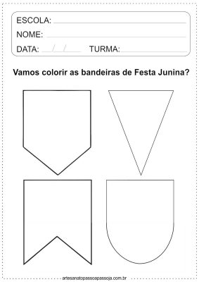 9 Atividades de Festa Junina para Educação Infantil - Artesanato Passo ...