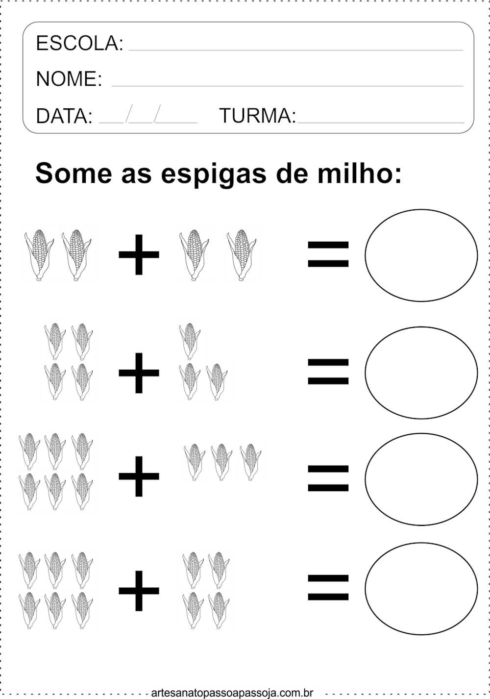 atividade junina de matematica